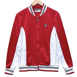 Fila Settanta Track Jacket Mens Small‎ Red White Bjorn Borg Zip Up Retro